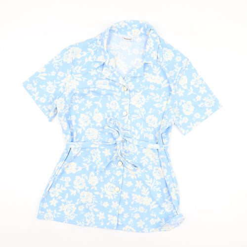 Damart Women's Blue Floral Blouse UK 12