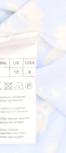 Damart Women's Blue Floral Blouse UK 12