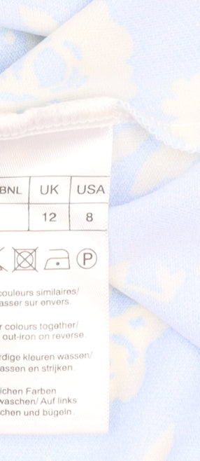 Damart Women's Blue Floral Blouse UK 12