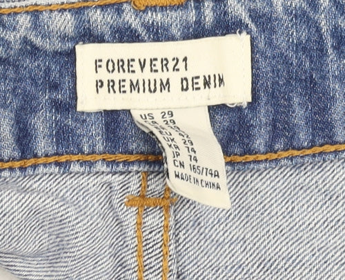 Forever 21 Women's Blue Cut-Off Denim Shorts Size 8