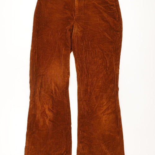 Zara Women's Brown Corduroy Flared Trousers XS
