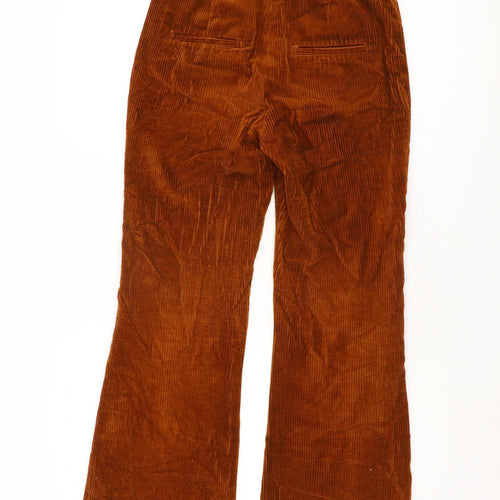 Zara Women's Brown Corduroy Flared Trousers XS
