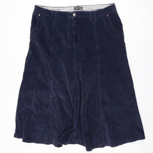 Marks and Spencer Women's Blue Corduroy Skirt Size 18