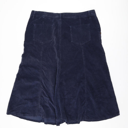 Marks and Spencer Women's Blue Corduroy Skirt Size 18