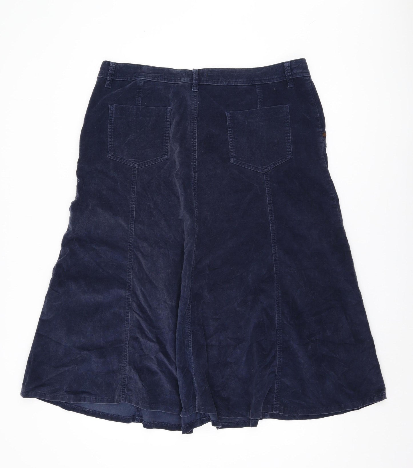 Marks and Spencer Women's Blue Corduroy Skirt Size 18