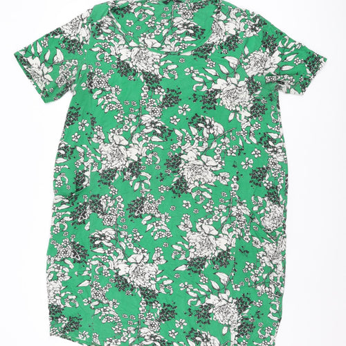 Roman Green Floral Short Sleeve Women's Dress Size 10