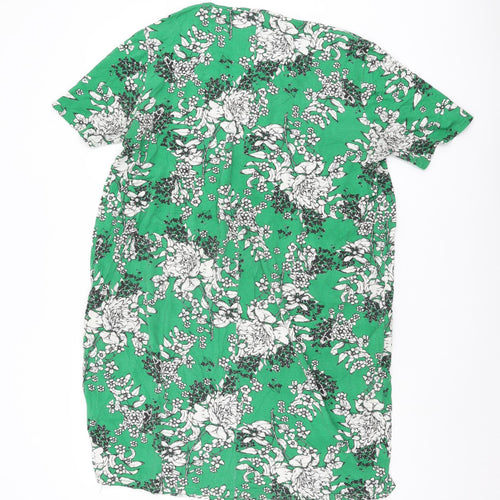 Roman Green Floral Short Sleeve Women's Dress Size 10