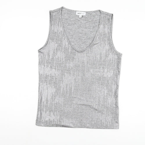 Next Women's Grey Scoop Neck Tank Top Size 10