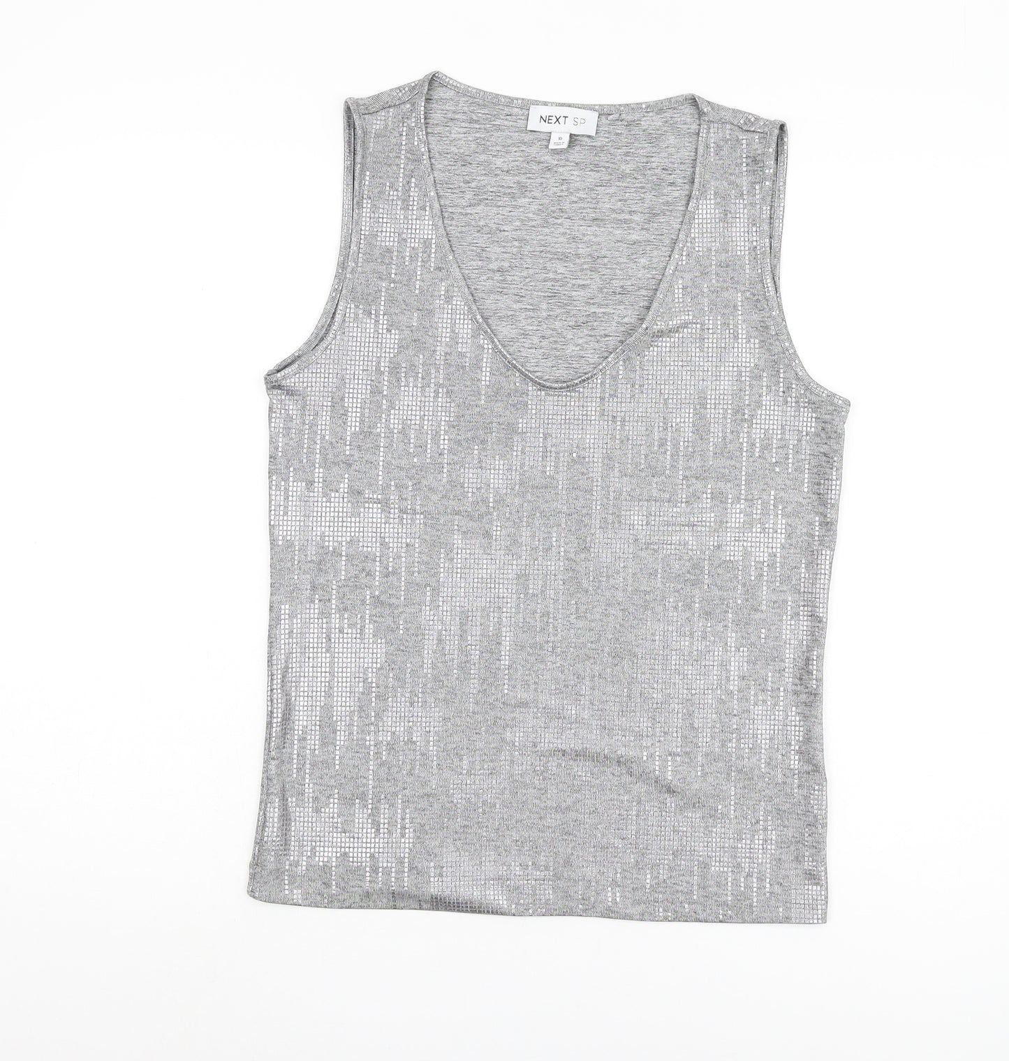 Next Women's Grey Scoop Neck Tank Top Size 10