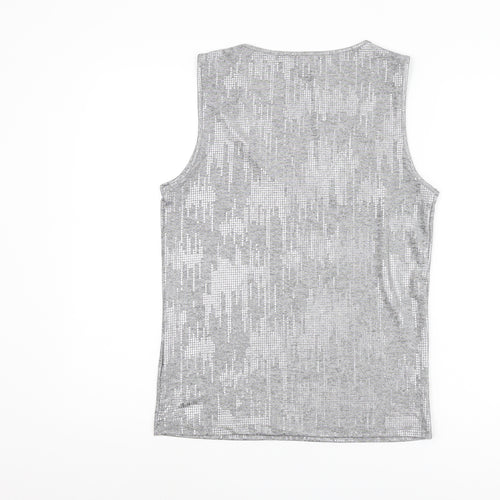 Next Women's Grey Scoop Neck Tank Top Size 10