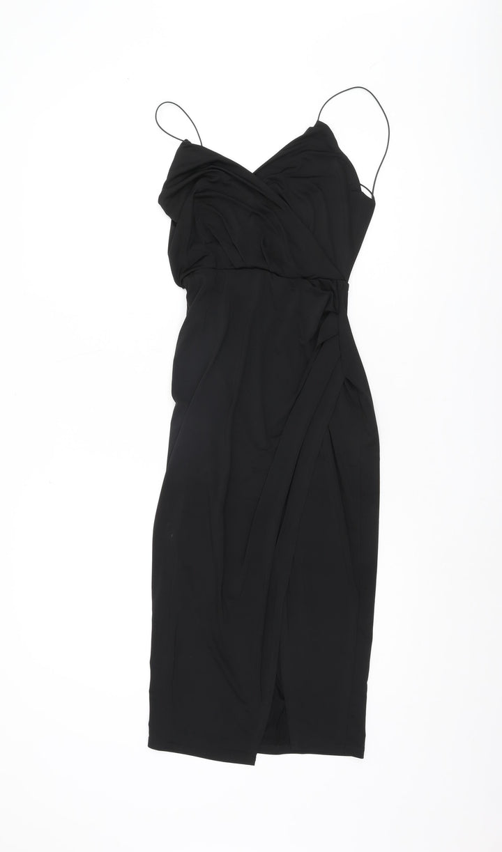 ASOS Women's Black Bodycon Dress Size 8 Sleeveless