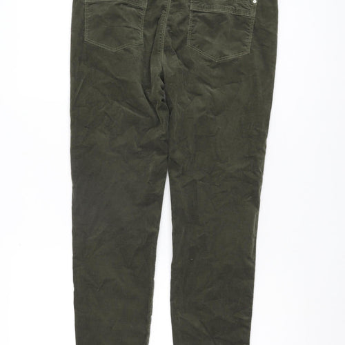 Marks & Spencer Green Corduroy Trousers, Size 42, Women's