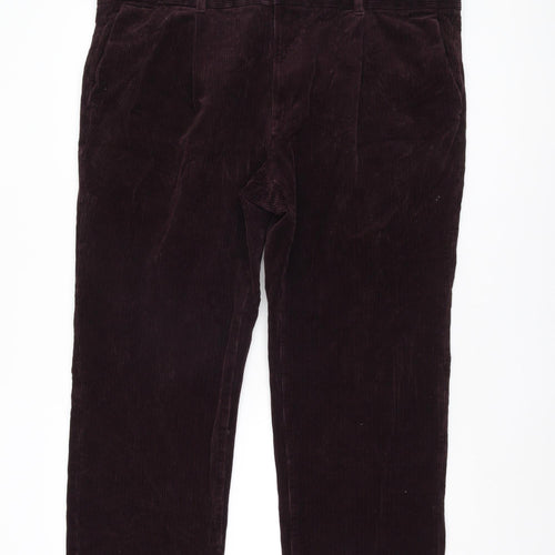 Marks and Spencer Men's Purple Corduroy Trousers 42