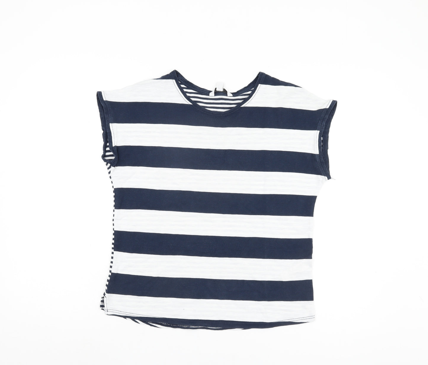 Next Women Blue Striped T-Shirt Size 6