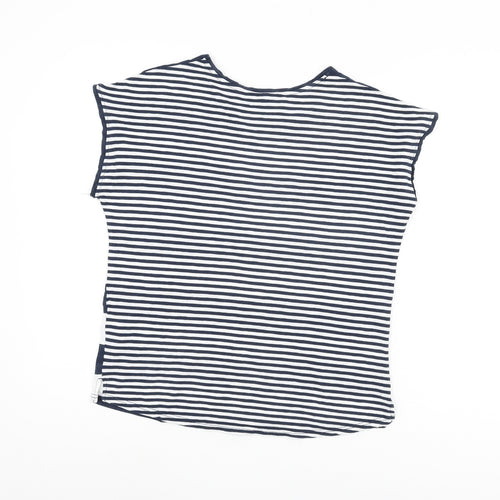 Next Women Blue Striped T-Shirt Size 6