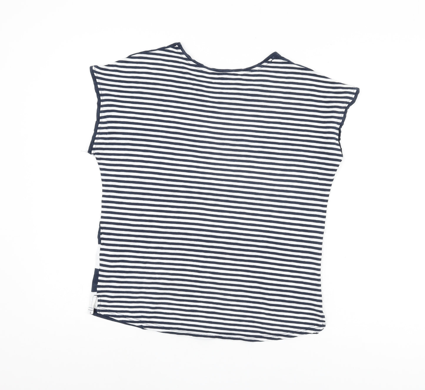 Next Women Blue Striped T-Shirt Size 6