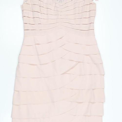 Phase Eight Pink Dress, Women, Size 14, Short Sleeve