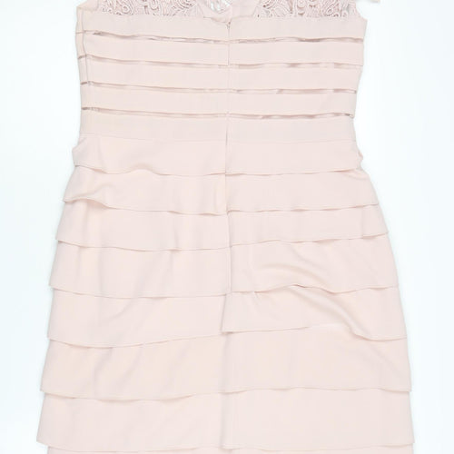 Phase Eight Pink Dress, Women, Size 14, Short Sleeve