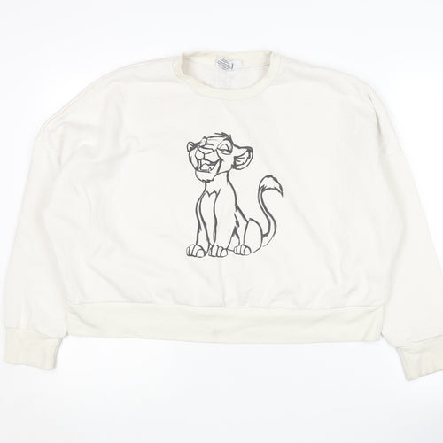 Disney The Lion King Women's Ivory Pullover Sweatshirt M