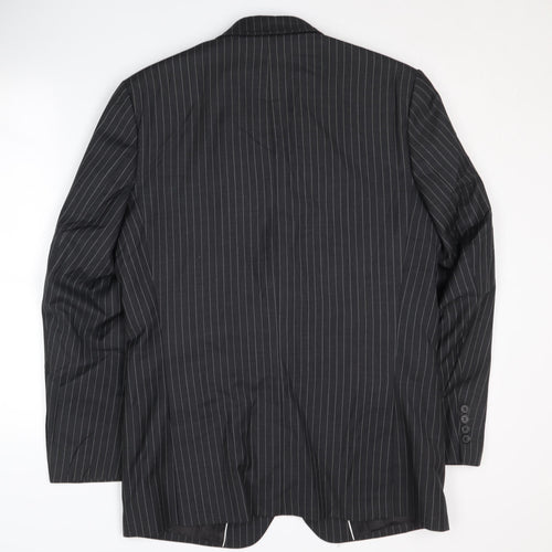Jeff Banks Men's Black Striped Suit Jacket - Size 40