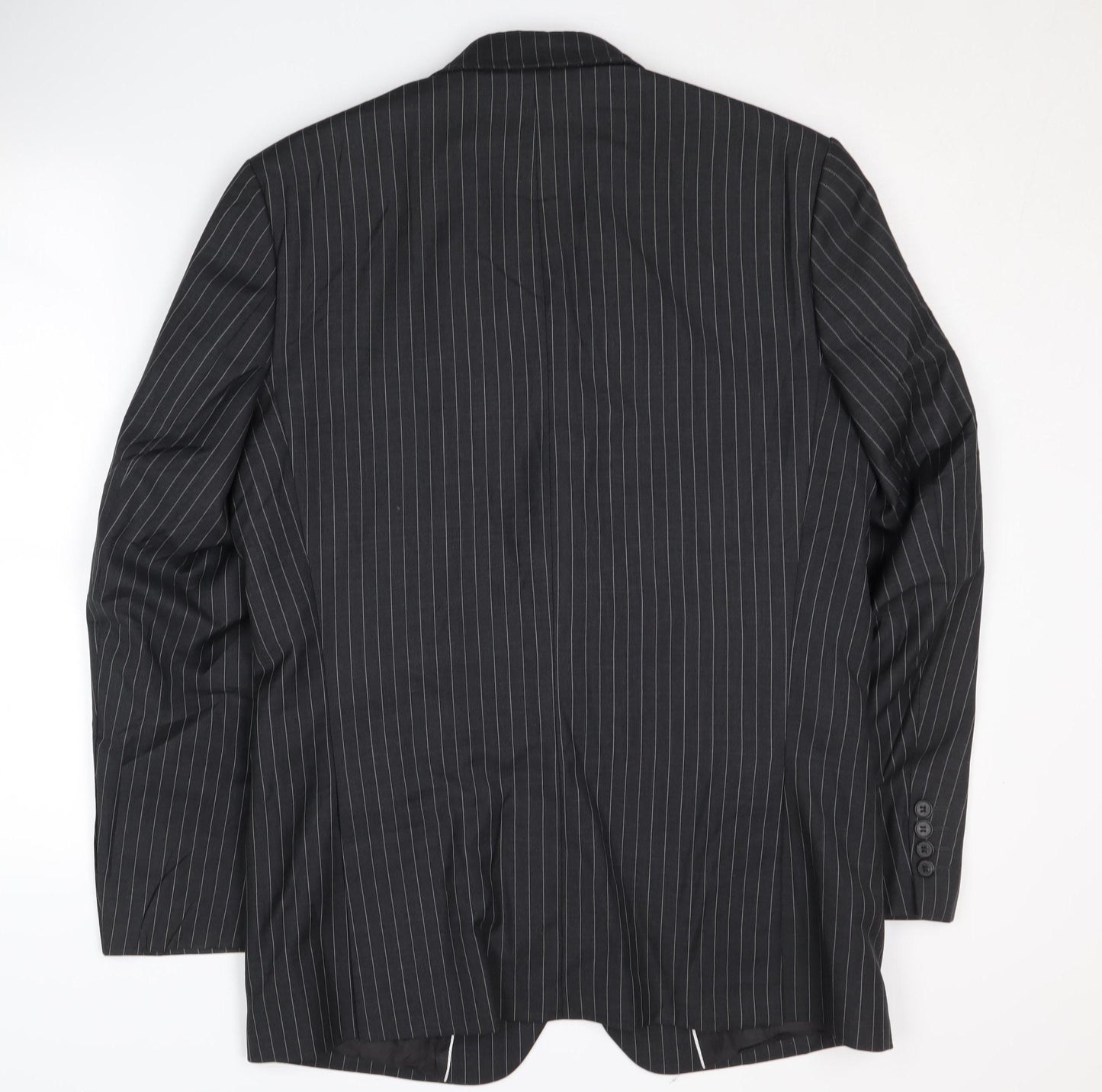 Jeff Banks Men's Black Striped Suit Jacket - Size 40