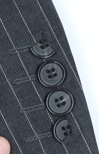 Jeff Banks Men's Black Striped Suit Jacket - Size 40