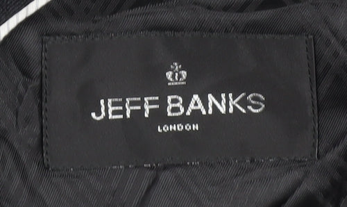 Jeff Banks Men's Black Striped Suit Jacket - Size 40