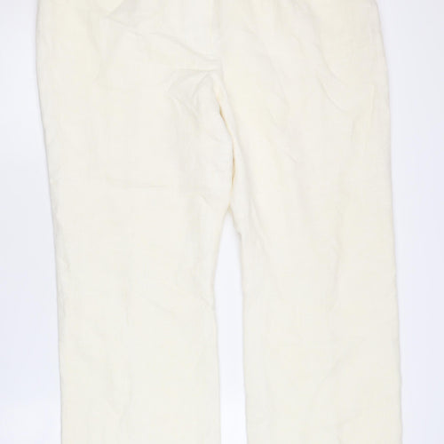 Ann Harvey Women's Ivory Linen Trousers Size 18