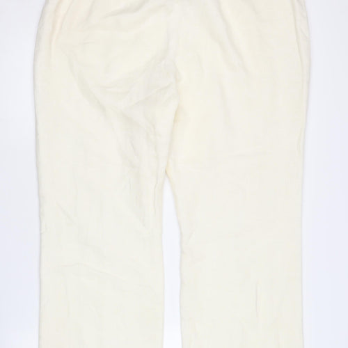 Ann Harvey Women's Ivory Linen Trousers Size 18