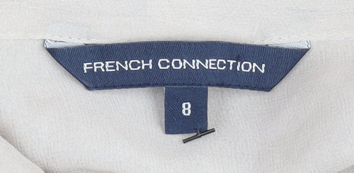 French Connection Women's Beige Silk Blouse Size 8