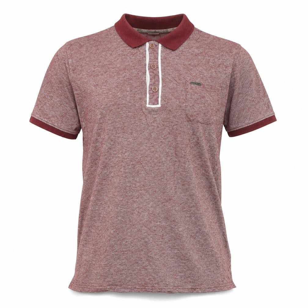 Front view of Police Men's Red Polo Shirt, size S