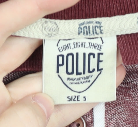 Police Men's Red Polo Shirt Size S