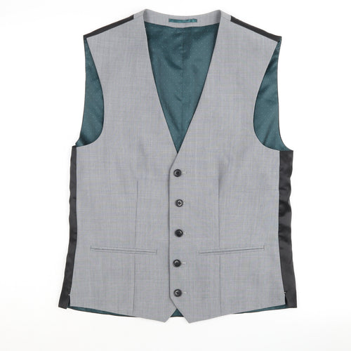 Next Men's Grey Suit Waistcoat - 36 Regular Fit