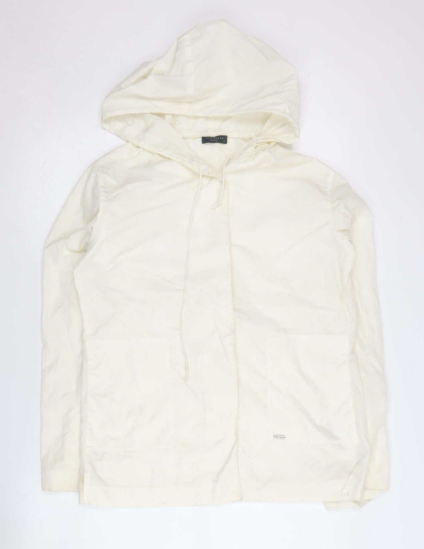 Ted Baker Women's Ivory Hooded Jacket Size 4