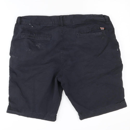 Superdry Mens Black Chino Shorts 34 Slim Fit Casual