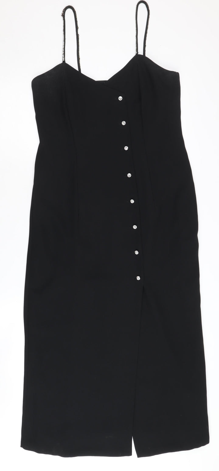 Windsmoor Women's Black Slip Dress, Size 10, Party Wear