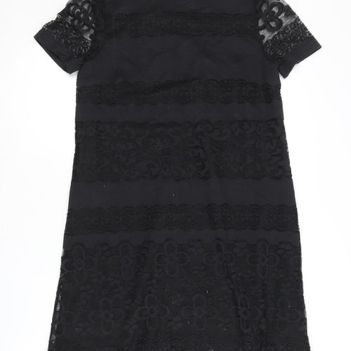 Yumi Women's Black Lace Shift Dress Size 8