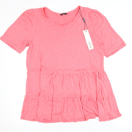 Roman Women's Pink Short Sleeve Top Size 12