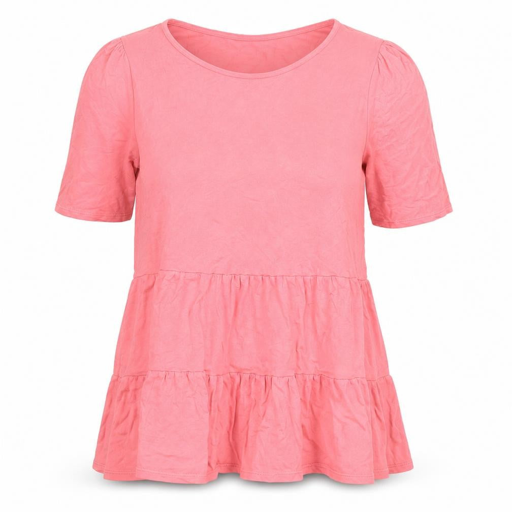 Front view of Roman Women's Pink Short Sleeve Top, size 12