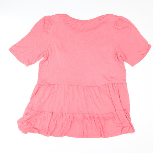 Roman Women's Pink Short Sleeve Top Size 12