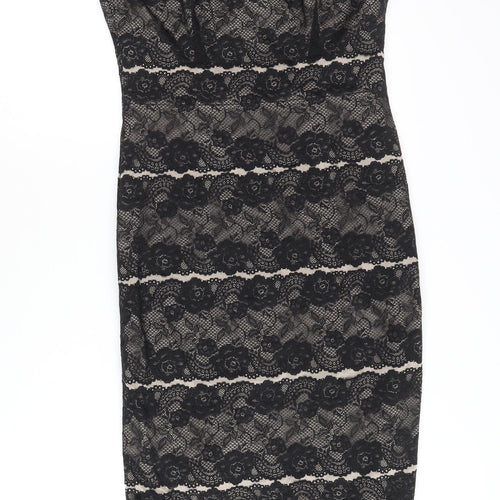 Phase Eight Women's Black Lace Sheath Dress Size 10