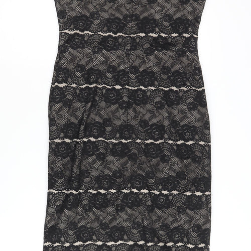 Phase Eight Women's Black Lace Sheath Dress Size 10