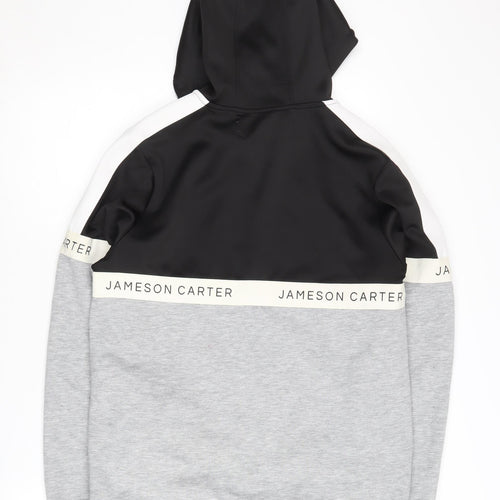 Jameson Carter Men's Black Grey Full Zip Hoodie M