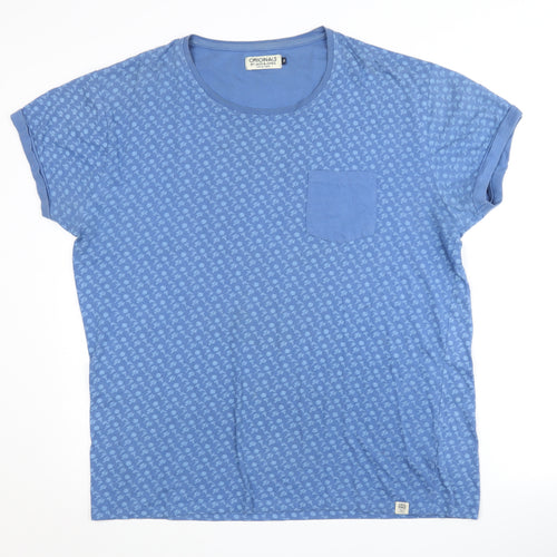 Jack & Jones Men's Blue XL Graphic Print T-Shirt