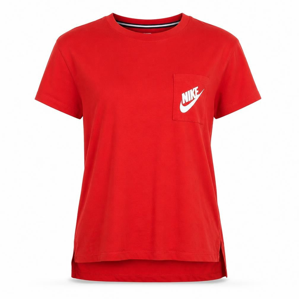 Front view of Nike Women's Red XS Basic T-Shirt - Casual Sportswear