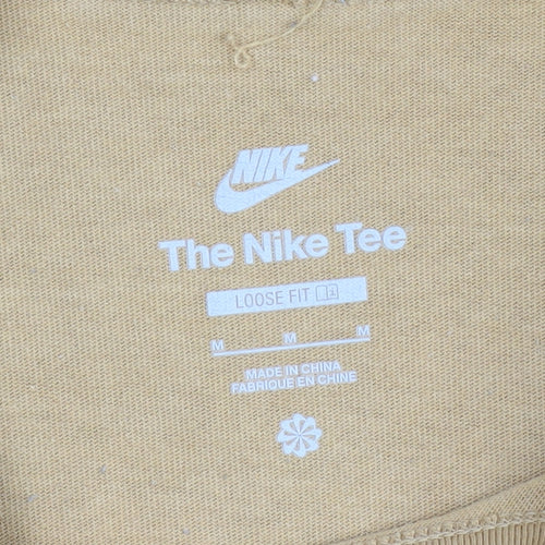 Nike Men's Brown Relaxed Fit Logo T-Shirt - Medium
