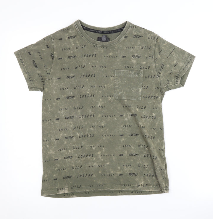 Firetrap Boys Green Graphic Print T-Shirt 11-12 Years
