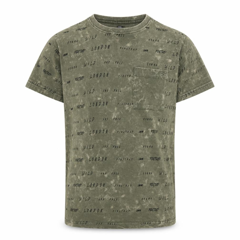 Firetrap Boys Green Graphic Print T-Shirt 11-12 Years