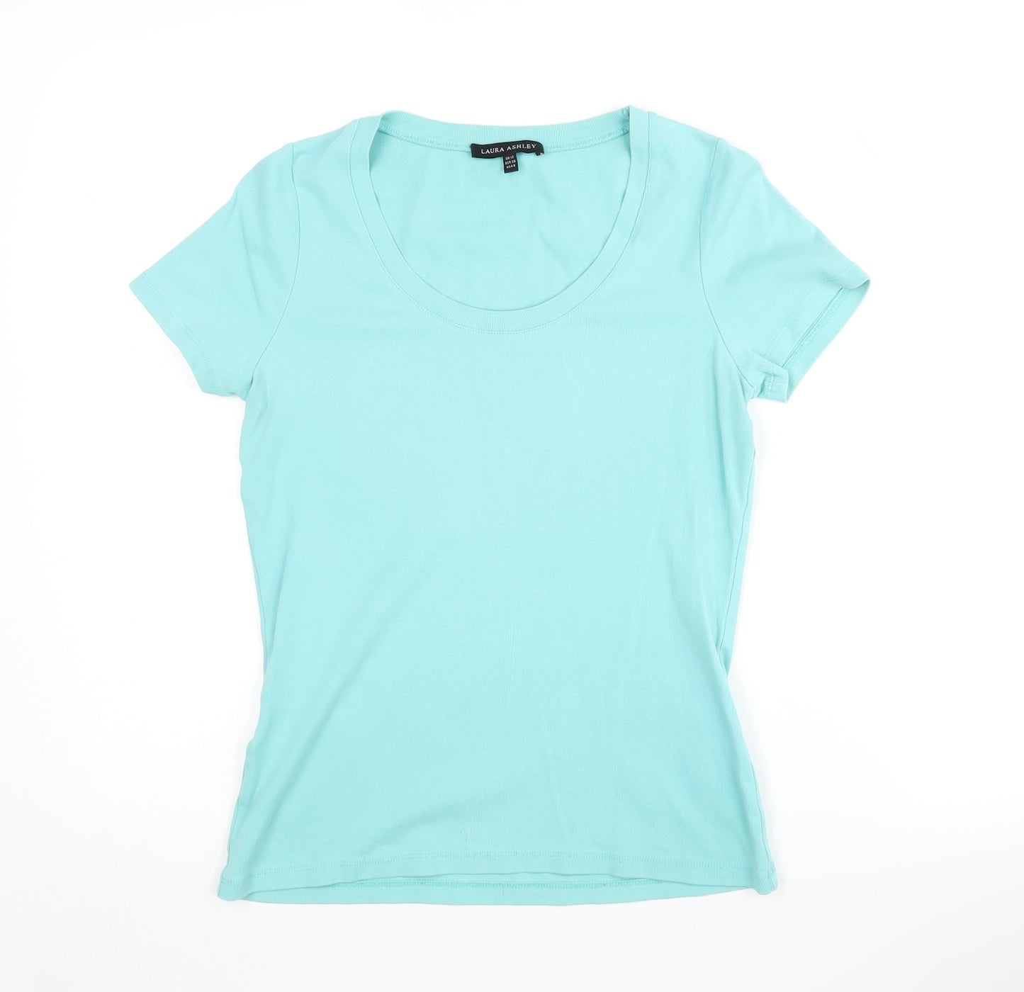 Laura Ashley Women's Blue Cotton T-Shirt Size 12