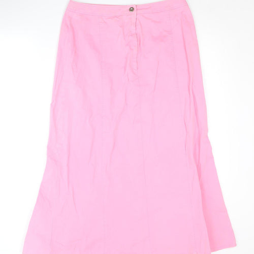 Viyella Women's Pink Midi Flare Skirt Size 12